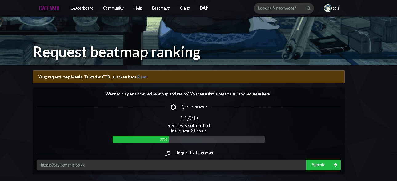 Beatmap Ranking Requests